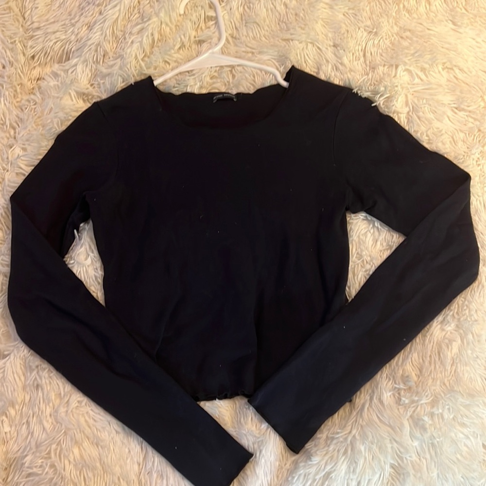 Navy blue long sleeve shirt